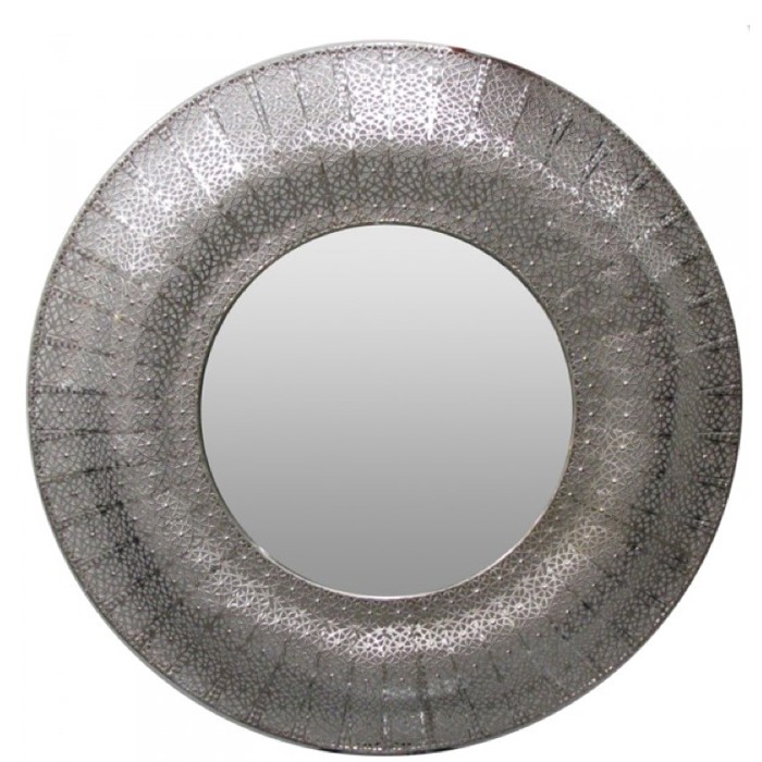 Marrakesh Mirror Round Silver