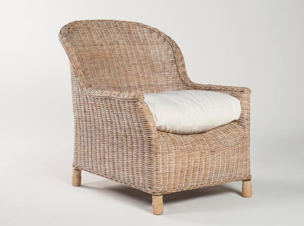 Gable Rattan Lounge Chair Whitewash