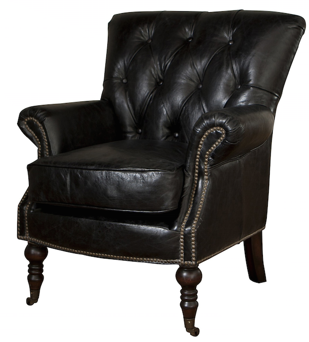 Harrington Leather Chair Black