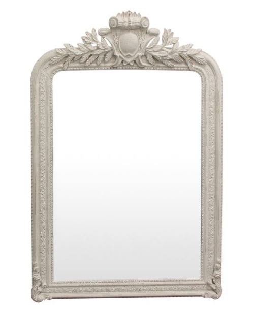Trelise White Carved Mirror