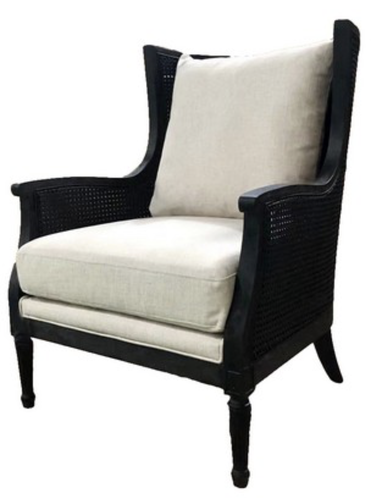 Hudson Rattan Arm Chair Black