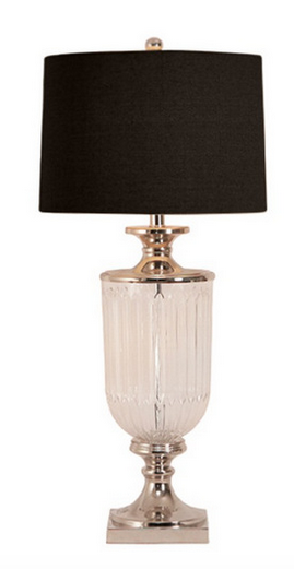 Ophelia Glass & Nickle Lamp
