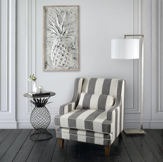 Greenport Armchair Grey Stripe