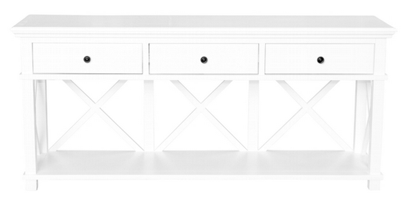 Sorrento 3 Drawer Console White