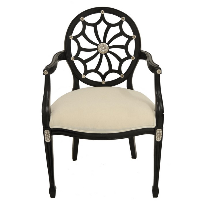 Spider Carver Chair Black & Silver