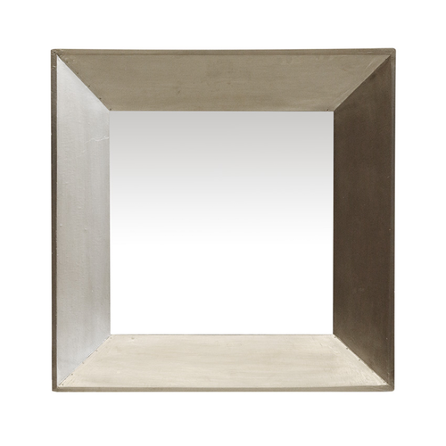 Brass Wrapped Wooden Mirror Sqaure