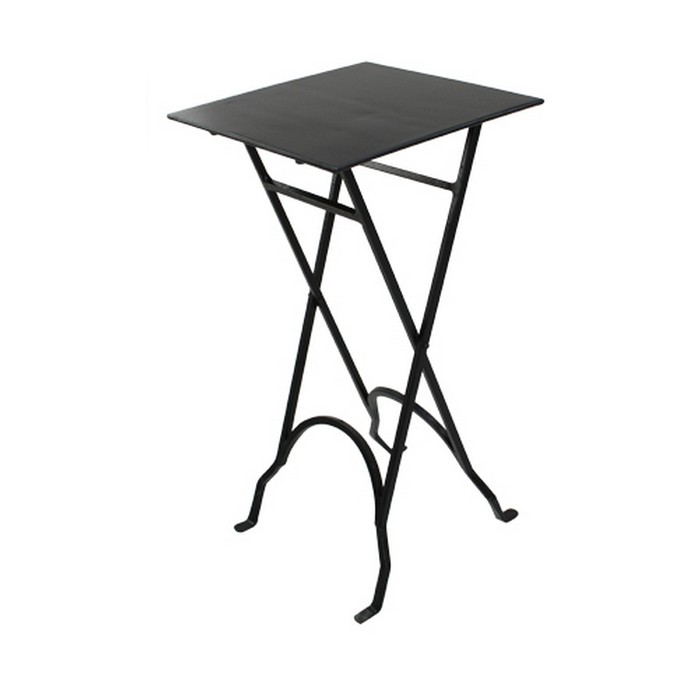 Iron Folding Table Square Black