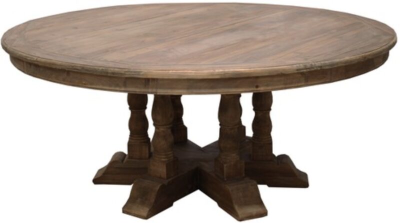 Old Pine Round Dining Table