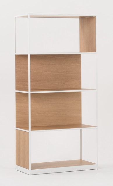 Linear Oak Shelf High Single - Natural White