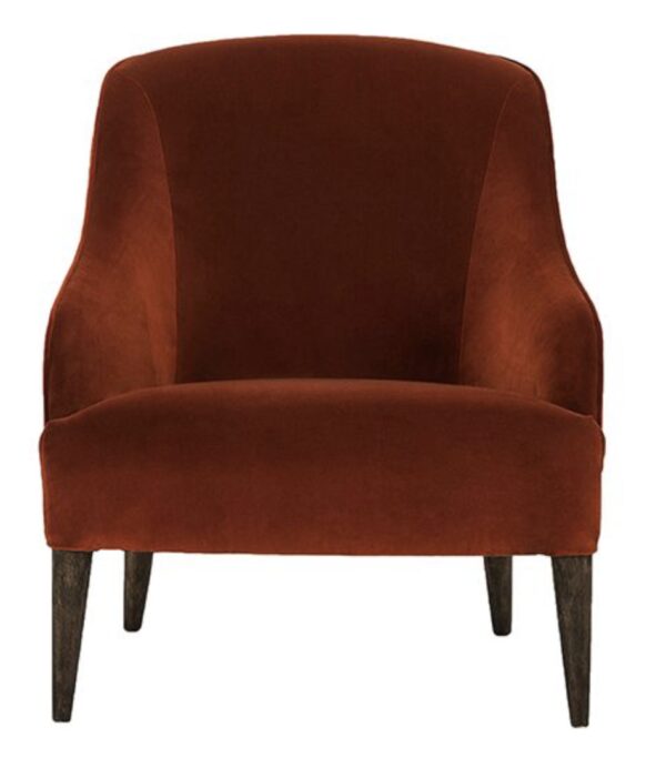 Lupita Rust Velvet Lounge Chair