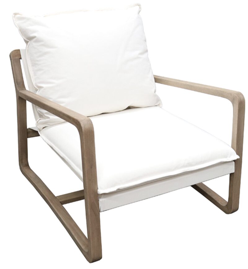 Acer Oak Lounge Chair White