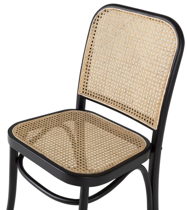 Hoffman Black Oak & Rattan Dining Chair