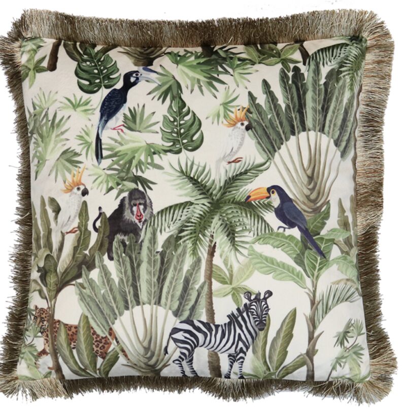 Velvet Safari Animal Cushion