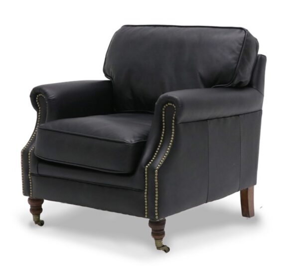 Brunswick Leather Chair Onyx