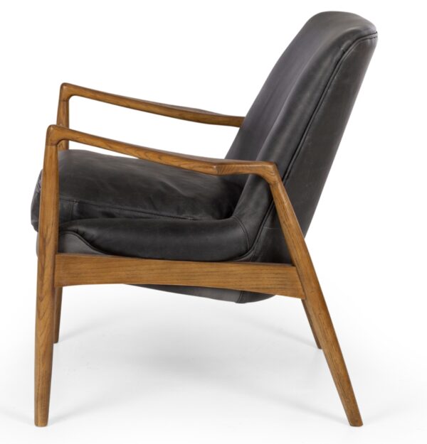 Steiner Arm Chair Black Wax Leather