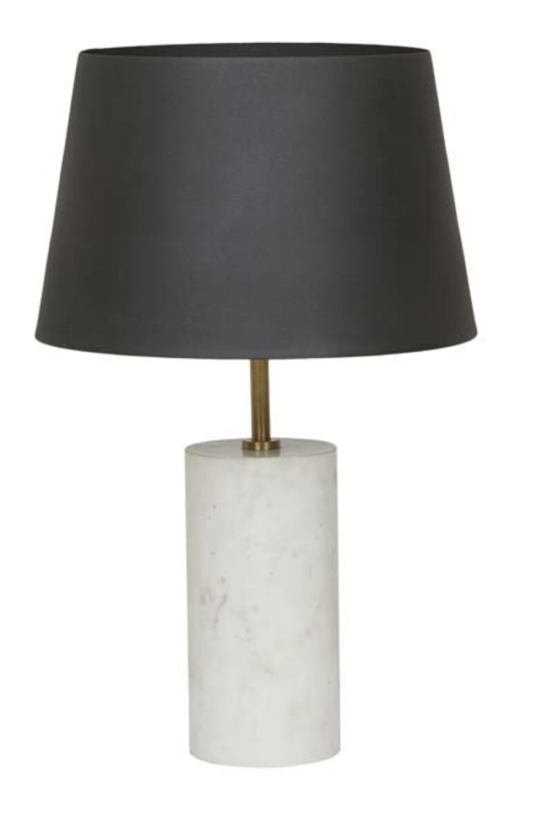 Easton Marble Table Lamp Black/White