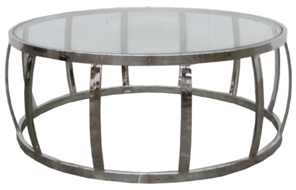 Drum Stainless & Glass Coffee Table