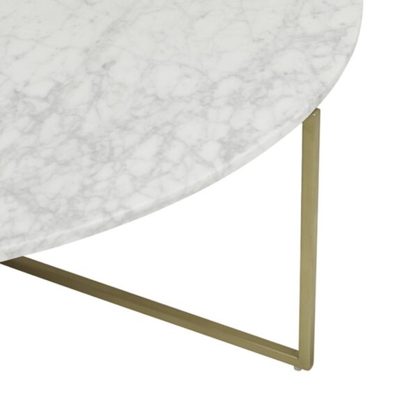 Elle Luxe Round Coffee Table Marble & Gold