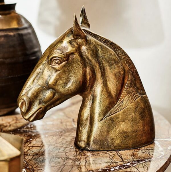 Brass Style Horses Head