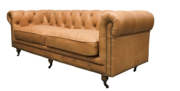 Spanmoer Chesterfield 3 Seat Sofa Chestnut