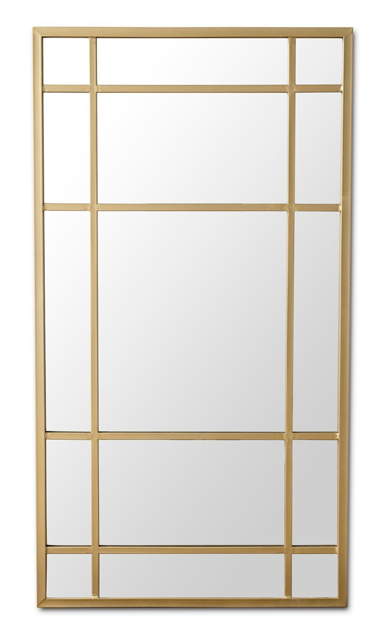 Lucia Gold Rimmed 15 Pane Tall Mirror