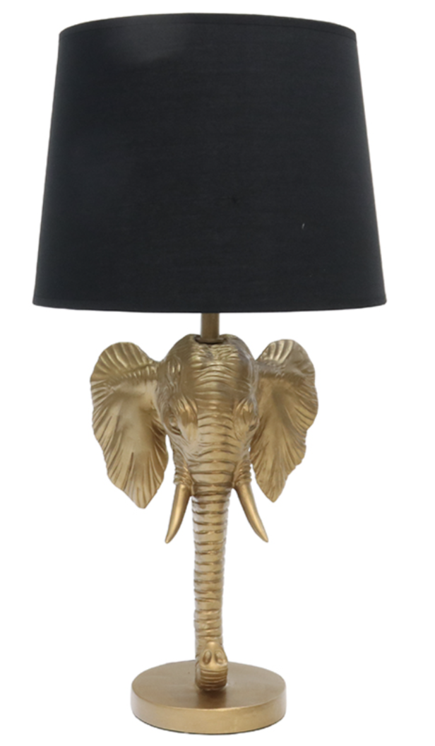 Elephant Table Lamp Gold