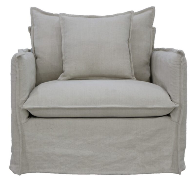 Grove Linen Slip Cover Arm Chair