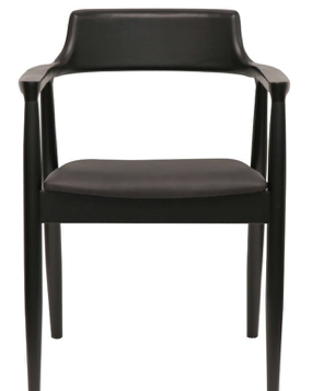 Ealing Dining Chair Black Leather