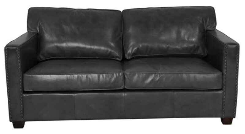 Mason 2 Seat Sofa Black Leather