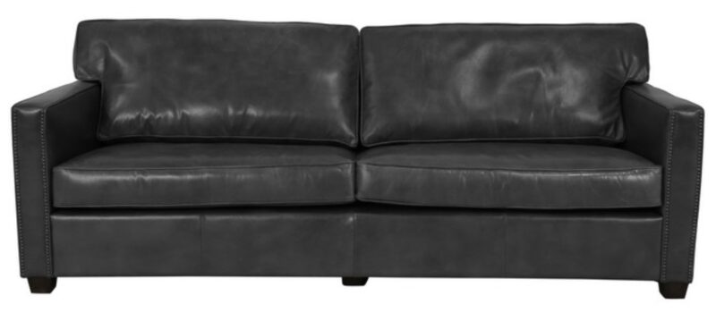Mason 3 Seat Sofa Black Leather