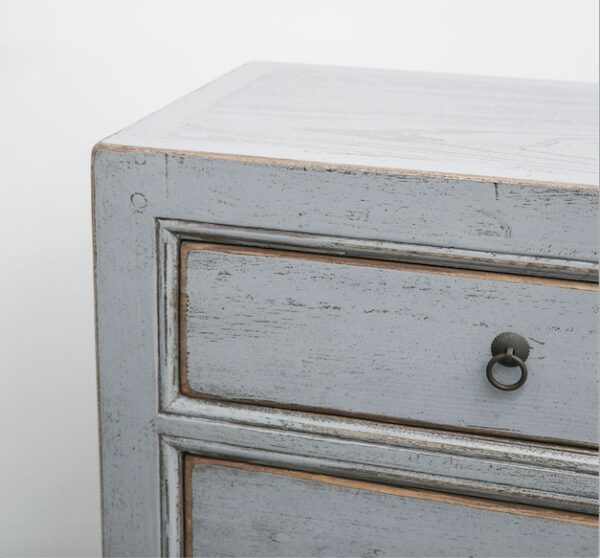 Oriental Dresser 6 Drawer Vintage Grey