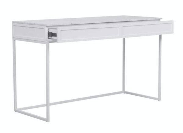 Maxwell Desk White with White Marble