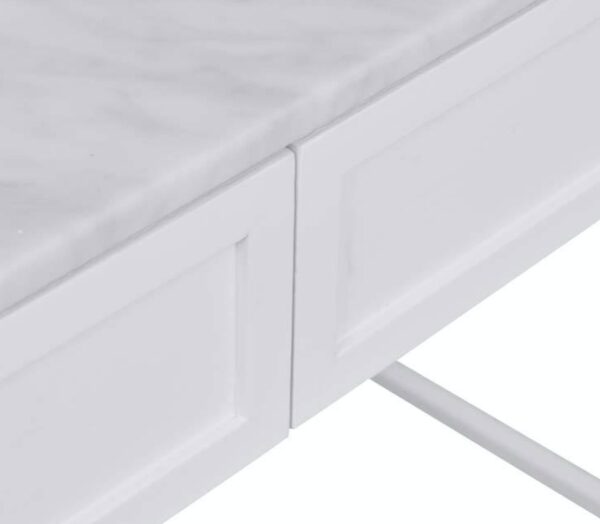 Maxwell Desk White with White Marble