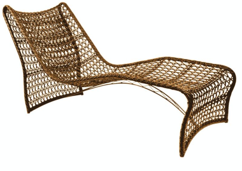Wave Outdoor Lounger Natural With Cushion