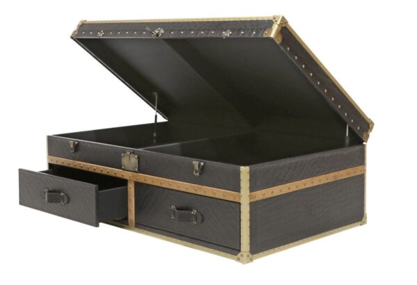 Voyager Leather Trunk Coffee Table