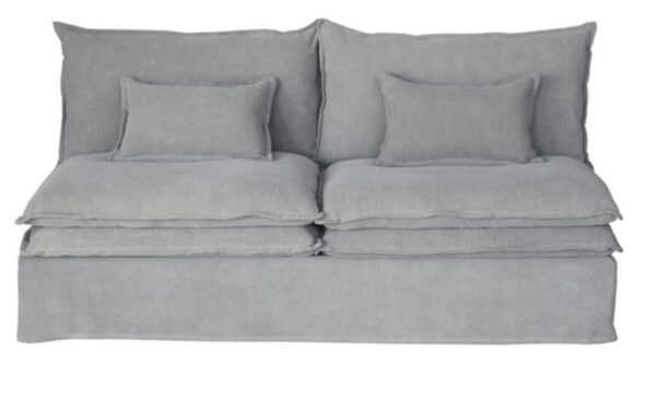 Malta 2 Seater Sofa No Arms Grey