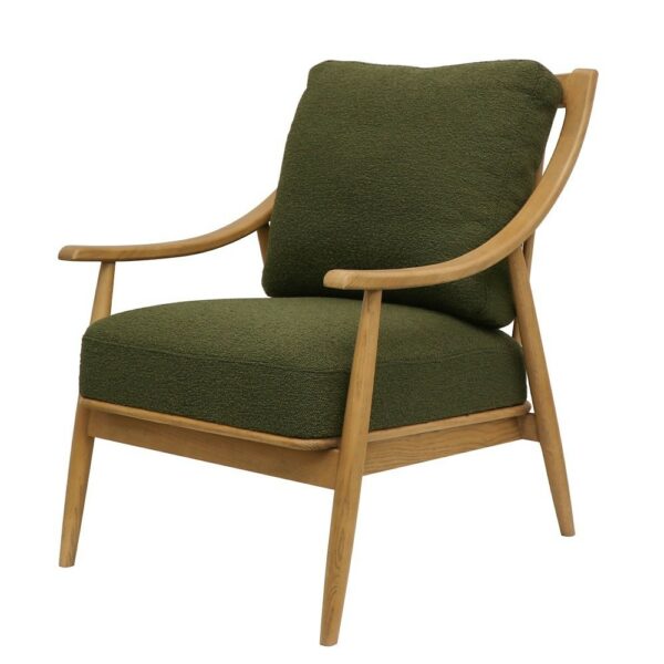 Greer Arm Chair Green Boucle