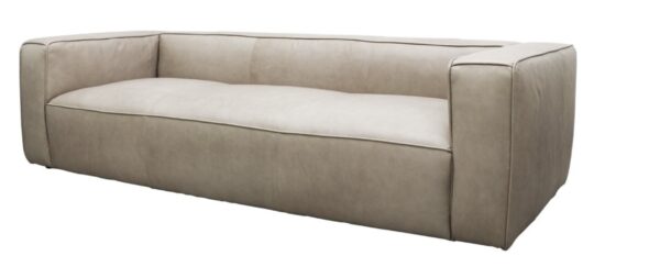Leroy Leather Sofa 3 Seater Riverstone