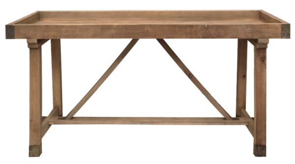Rustic Elm Tray Top Console