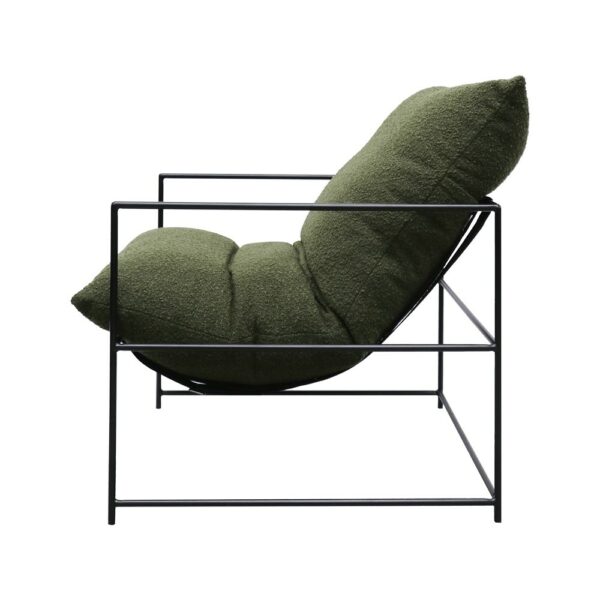 11335 Lauro Chair Green Boucle Side 2