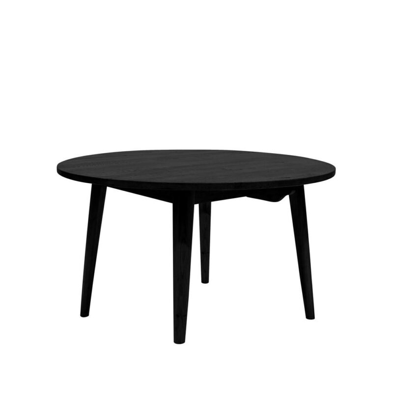 11527 Vaasa Black Round Dining Table 120cm