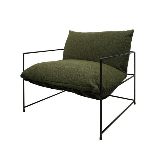 4925 Lauro Club Chair Large Boucle Green Side